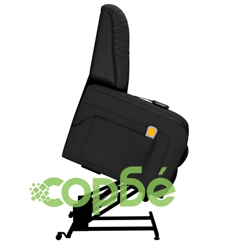 Електрически изправящ масажен реклайнер черен изкуствена кожа ➤ топ цена ➤ sorbe.bg