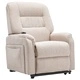 Електрически изправящ ТВ реклайнер, кремав, текстил
