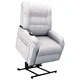 Електрически изправящ ТВ реклайнер, светлосив, текстил