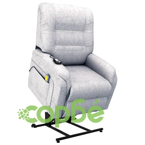 Електрически изправящ масажен ТВ реклайнер, светлосив, текстил ➤ топ цена ➤ sorbe.bg