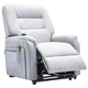 Електрически изправящ масажен ТВ реклайнер, светлосив, текстил