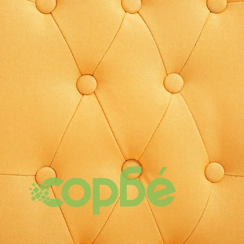 Трапезни столове, 4 бр, жълти, текстил ➤ топ цена ➤ sorbe.bg