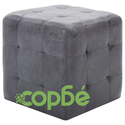 Нощни шкафчета, 2 бр, сиви, 30x30x30 см, изкуствен велур ➤ топ цена ➤ sorbe.bg