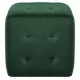 Нощни шкафчета, 2 бр, зелени, 30x30x30 см, кадифен текстил