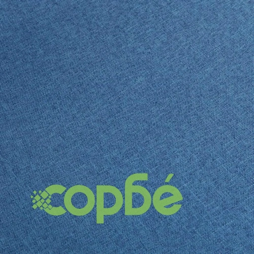 Трапезни столове, 4 бр, син плат и дъбова дървесина масив ➤ топ цена ➤ sorbe.bg