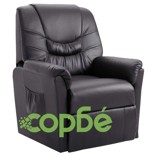 Реклайнер, сив, изкуствена кожа ➤ топ цена ➤ sorbe.bg