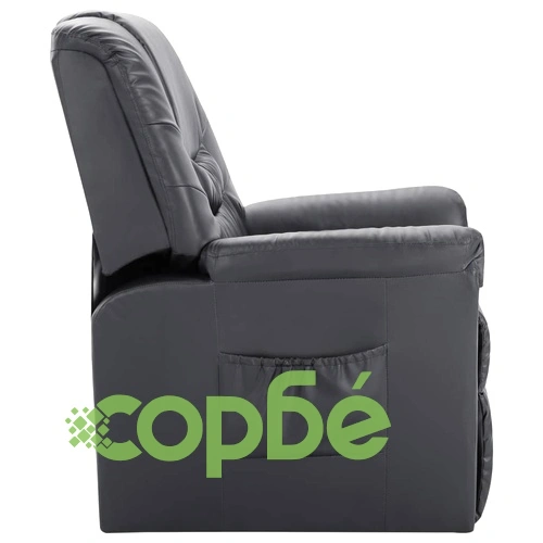 Реклайнер, сив, изкуствена кожа ➤ топ цена ➤ sorbe.bg