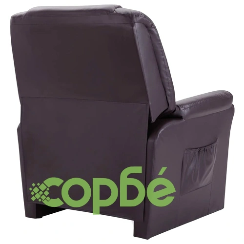 Реклайнер, кафяв, изкуствена кожа ➤ топ цена ➤ sorbe.bg