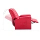 Реклайнер, червен, изкуствена кожа