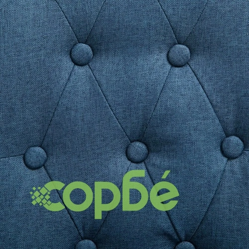 Трапезни столове, 2 бр, сини, текстил ➤ топ цена ➤ sorbe.bg