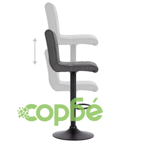 Бар табуретки, 2 бр, тъмносиви, текстил ➤ топ цена ➤ sorbe.bg