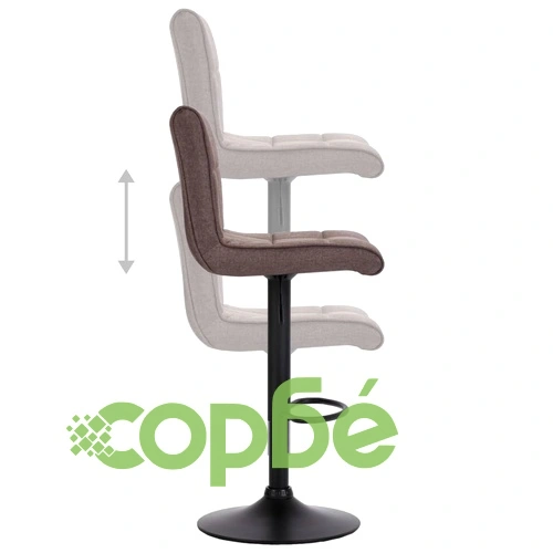 Бар табуретки, 2 бр, таупе, текстил ➤ топ цена ➤ sorbe.bg