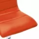 Бар столове, 2 бр, оранжеви, изкуствена кожа