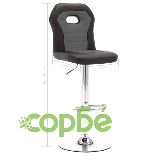 Бар табуретки, 2 бр, сиви, изкуствена кожа ➤ топ цена ➤ sorbe.bg