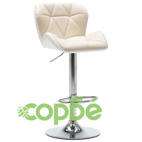 Бар табуретки, 2 бр, кремави, изкуствена кожа ➤ топ цена ➤ sorbe.bg