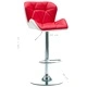 Бар табуретки, 2 бр, червени, изкуствена кожа