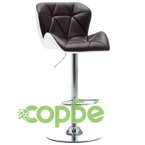Бар табуретки, 2 бр, кафяви, изкуствена кожа ➤ топ цена ➤ sorbe.bg