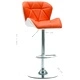 Бар табуретки, 2 бр, оранжеви, изкуствена кожа