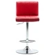 Бар табуретка, виненочервена, изкуствена кожа