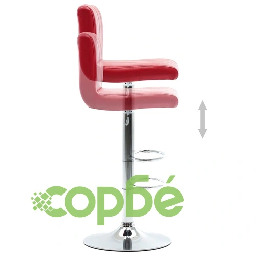 Бар табуретка, виненочервена, изкуствена кожа ➤ топ цена ➤ sorbe.bg