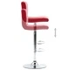 Бар табуретка, виненочервена, изкуствена кожа