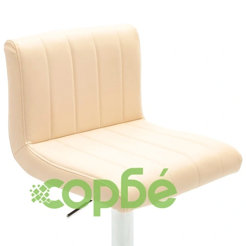 Бар табуретки, 2 бр, кремави, изкуствена кожа ➤ топ цена ➤ sorbe.bg