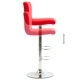 Бар табуретки, 2 бр, червени, изкуствена кожа