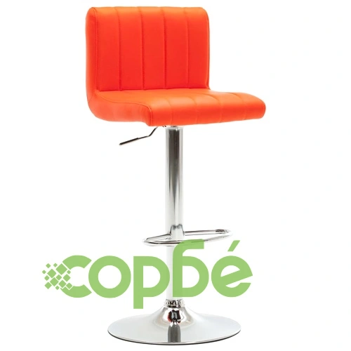Бар табуретки, 2 бр, оранжеви, изкуствена кожа ➤ топ цена ➤ sorbe.bg