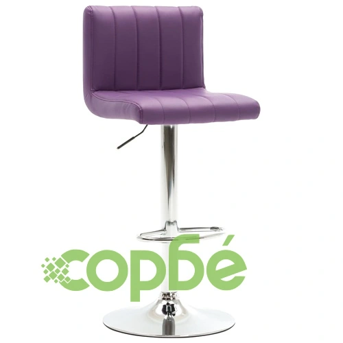Бар табуретки, 2 бр, лилави, изкуствена кожа ➤ топ цена ➤ sorbe.bg