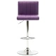 Бар табуретки, 2 бр, лилави, изкуствена кожа