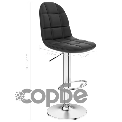 Бар табуретки, 2 бр, черни, изкуствена кожа  ➤ топ цена ➤ sorbe.bg
