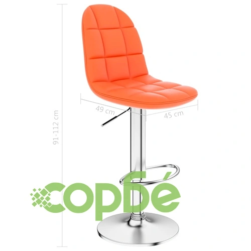 Бар табуретки, 2 бр, оранжеви, изкуствена кожа  ➤ топ цена ➤ sorbe.bg