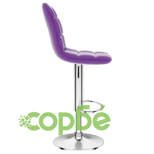 Бар табуретки, 2 бр, лилави, изкуствена кожа  ➤ топ цена ➤ sorbe.bg
