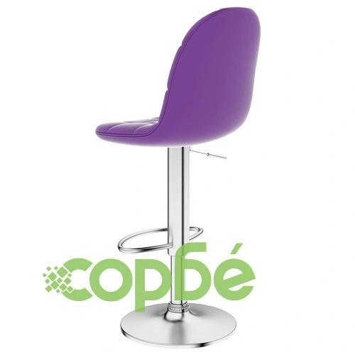Бар табуретки, 2 бр, лилави, изкуствена кожа  ➤ топ цена ➤ sorbe.bg