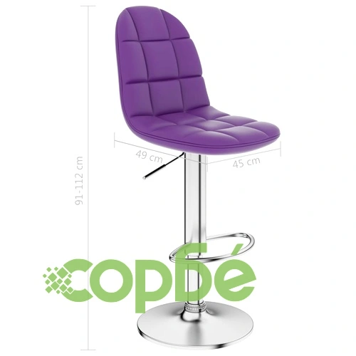 Бар табуретки, 2 бр, лилави, изкуствена кожа  ➤ топ цена ➤ sorbe.bg