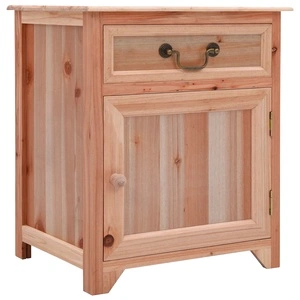 Нощно шкафче, кафяво, 40х30х50 см, дървесина от пауловния