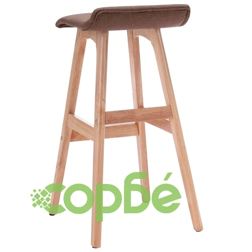 Бар стол, таупе, текстил ➤ топ цена ➤ sorbe.bg