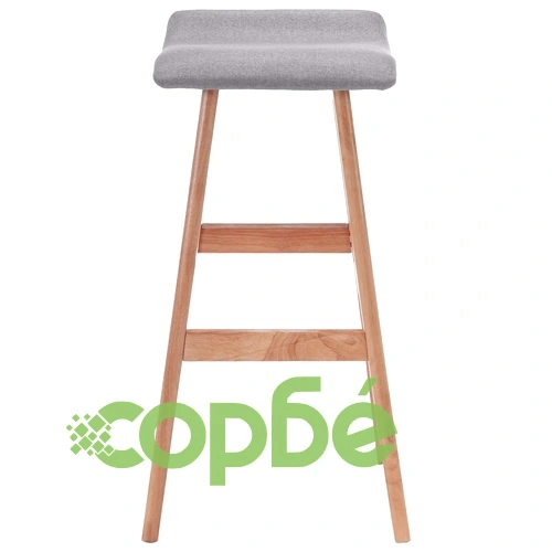 Бар столове, 2 бр, светлосиви, текстил ➤ топ цена ➤ sorbe.bg