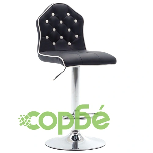 Бар табуретки, 2 бр, черни, изкуствена кожа ➤ топ цена ➤ sorbe.bg