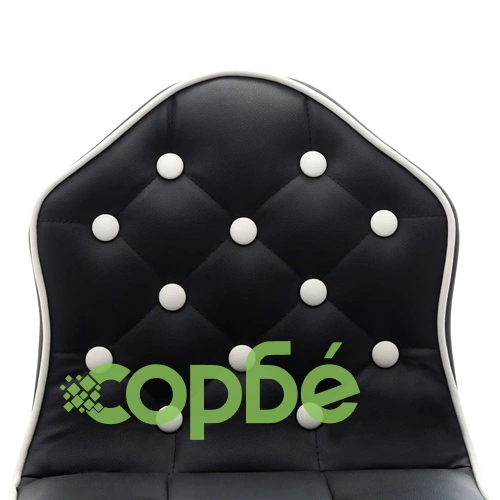 Бар табуретки, 2 бр, черни, изкуствена кожа ➤ топ цена ➤ sorbe.bg