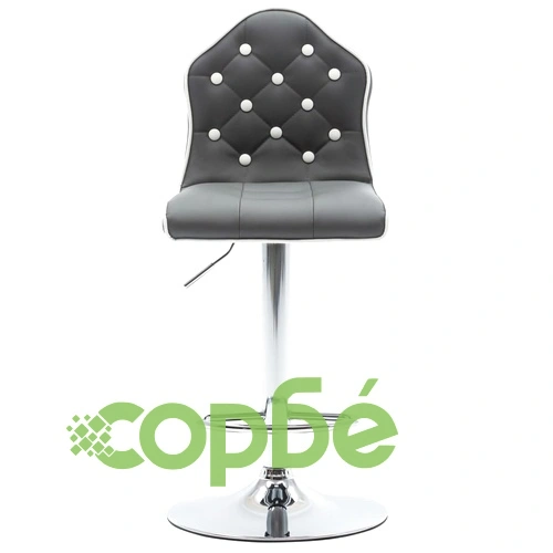 Бар табуретки, 2 бр, сиви, изкуствена кожа ➤ топ цена ➤ sorbe.bg