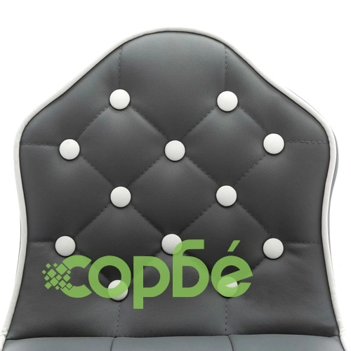 Бар табуретки, 2 бр, сиви, изкуствена кожа ➤ топ цена ➤ sorbe.bg