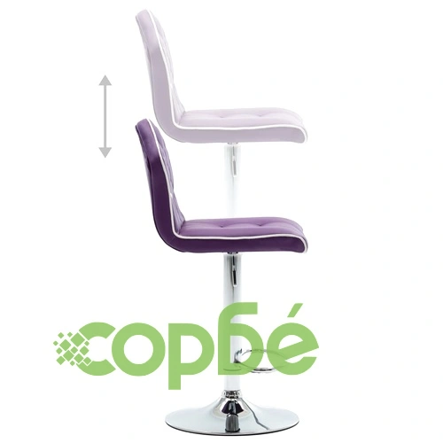 Бар табуретки, 2 бр, лилави, изкуствена кожа ➤ топ цена ➤ sorbe.bg