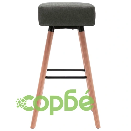 Бар табуретки, 2 бр, тъмносиви, текстил ➤ топ цена ➤ sorbe.bg