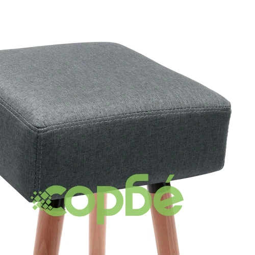 Бар табуретки, 2 бр, светлосиви, текстил ➤ топ цена ➤ sorbe.bg