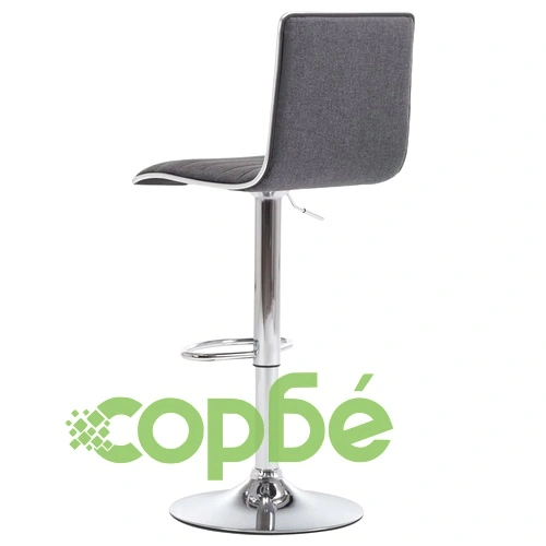 Бар табуретки, 2 бр, тъмносиви, текстил ➤ топ цена ➤ sorbe.bg