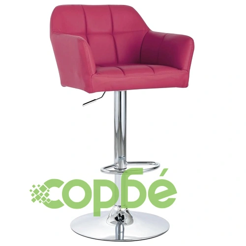 Бар стол с подлакътници, виненочервен, изкуствена кожа ➤ топ цена ➤ sorbe.bg