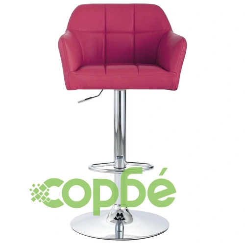 Бар стол с подлакътници, виненочервен, изкуствена кожа ➤ топ цена ➤ sorbe.bg