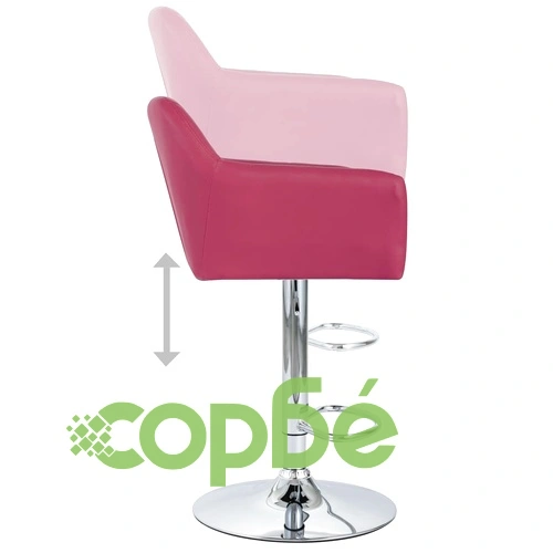 Бар стол с подлакътници, виненочервен, изкуствена кожа ➤ топ цена ➤ sorbe.bg