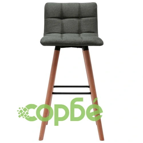 Бар табуретки, 2 бр, тъмносиви, текстил ➤ топ цена ➤ sorbe.bg